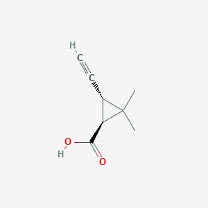 molecular formula C8H10O2 B2533144 (1S,3R)-3-乙炔基-2,2-二甲基环丙烷-1-羧酸 CAS No. 2381708-37-6