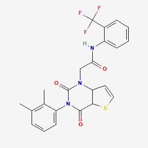 molecular formula C23H18F3N3O3S B2533145 2-[3-(2,3-二甲基苯基)-2,4-二氧代-1H,2H,3H,4H-噻吩并[3,2-d]嘧啶-1-基]-N-[2-(三氟甲基)苯基]乙酰胺 CAS No. 1291834-85-9