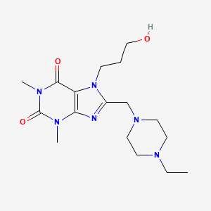 8-((4-ethylpiperazin-1-yl)methyl)-7-(3-hydroxypropyl)-1,3-dimethyl-1H-purine-2,6(3H,7H)-dione