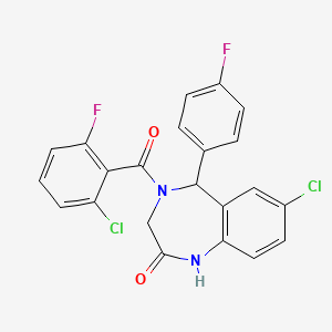 7-chloro-4-(2-chloro-6-fluorobenzoyl)-5-(4-fluorophenyl)-4,5-dihydro-1H-benzo[e][1,4]diazepin-2(3H)-one