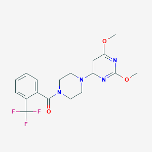 (4-(2,6-Dimethoxypyrimidin-4-yl)piperazin-1-yl)(2-(trifluoromethyl)phenyl)methanone