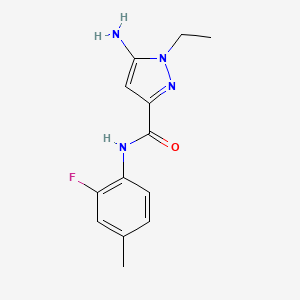 5-amino-1-ethyl-N-(2-fluoro-4-methylphenyl)-1H-pyrazole-3-carboxamide