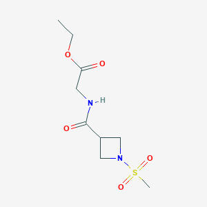 Ethyl 2-(1-(methylsulfonyl)azetidine-3-carboxamido)acetate