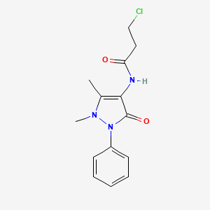 3-chloro-N-(1,5-dimethyl-3-oxo-2-phenyl-2,3-dihydro-1H-pyrazol-4-yl)propanamide