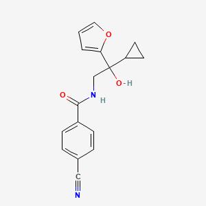 4-cyano-N-(2-cyclopropyl-2-(furan-2-yl)-2-hydroxyethyl)benzamide