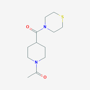 molecular formula C12H20N2O2S B2533198 1-[4-(Thiomorpholine-4-carbonyl)piperidin-1-yl]ethanone CAS No. 2325995-64-8