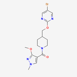 [4-[(5-Bromopyrimidin-2-yl)oxymethyl]piperidin-1-yl]-(3-methoxy-1-methylpyrazol-4-yl)methanone