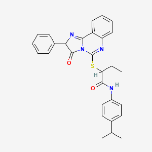 N-(4-isopropylphenyl)-2-((3-oxo-2-phenyl-2,3-dihydroimidazo[1,2-c]quinazolin-5-yl)thio)butanamide