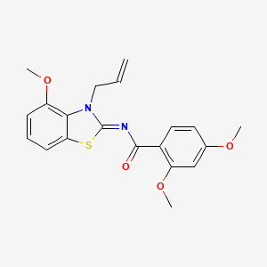 molecular formula C20H20N2O4S B2533210 (Z)-N-(3-allyl-4-methoxybenzo[d]thiazol-2(3H)-ylidene)-2,4-dimethoxybenzamide CAS No. 868376-04-9