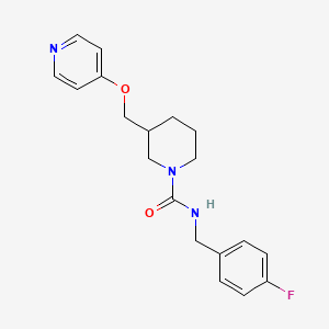 N-[(4-Fluorophenyl)methyl]-3-(pyridin-4-yloxymethyl)piperidine-1-carboxamide