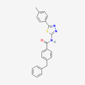 4-benzyl-N-[5-(4-methylphenyl)-1,3,4-thiadiazol-2-yl]benzamide