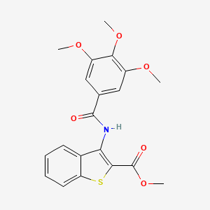 molecular formula C20H19NO6S B2533229 Methyl 3-(3,4,5-trimethoxybenzamido)benzo[b]thiophene-2-carboxylate CAS No. 441290-50-2
