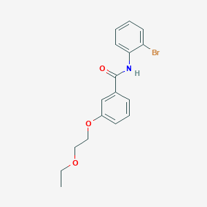 molecular formula C17H18BrNO3 B253323 N-(2-bromophenyl)-3-(2-ethoxyethoxy)benzamide 
