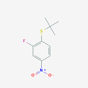 molecular formula C10H12FNO2S B2533232 1-(Tert-butylsulfanyl)-2-fluoro-4-nitrobenzene CAS No. 1864061-71-1