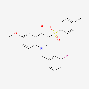 molecular formula C24H20FNO4S B2533234 1-(3-fluorobenzyl)-6-methoxy-3-tosylquinolin-4(1H)-one CAS No. 902485-03-4