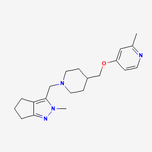 2-Methyl-3-[[4-[(2-methylpyridin-4-yl)oxymethyl]piperidin-1-yl]methyl]-5,6-dihydro-4H-cyclopenta[c]pyrazole