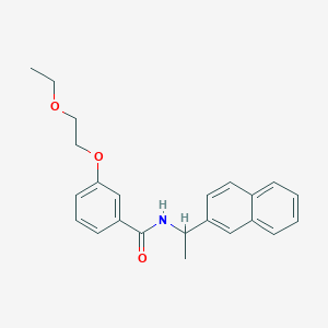 molecular formula C23H25NO3 B253324 3-(2-ethoxyethoxy)-N-[1-(2-naphthyl)ethyl]benzamide 