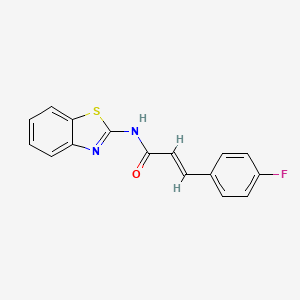 molecular formula C16H11FN2OS B2533242 (E)-N-(苯并[d]噻唑-2-基)-3-(4-氟苯基)丙烯酰胺 CAS No. 325850-82-6