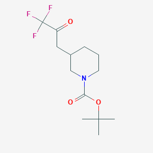 molecular formula C13H20F3NO3 B2533249 叔丁基3-(3,3,3-三氟-2-氧代丙基)哌啶-1-羧酸酯 CAS No. 1228630-88-3