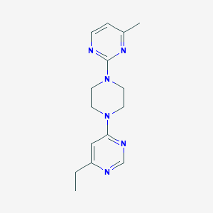 molecular formula C15H20N6 B2533254 2-[4-(6-Ethylpyrimidin-4-yl)piperazin-1-yl]-4-methylpyrimidine CAS No. 2415585-39-4