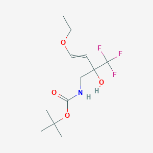 tert-butyl N-[4-ethoxy-2-hydroxy-2-(trifluoromethyl)but-3-en-1-yl]carbamate