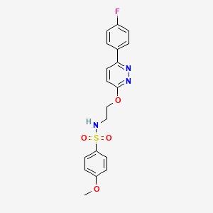 molecular formula C19H18FN3O4S B2533269 N-(2-((6-(4-fluorophenyl)pyridazin-3-yl)oxy)ethyl)-4-methoxybenzenesulfonamide CAS No. 920193-67-5