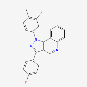 molecular formula C24H18FN3 B2533270 1-(3,4-dimethylphenyl)-3-(4-fluorophenyl)-1H-pyrazolo[4,3-c]quinoline CAS No. 901246-80-8