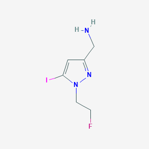 [1-(2-Fluoroethyl)-5-iodopyrazol-3-yl]methanamine