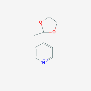 molecular formula C10H14NO2+ B253328 1-Methyl-4-(2-methyl-1,3-dioxolan-2-yl)pyridinium 