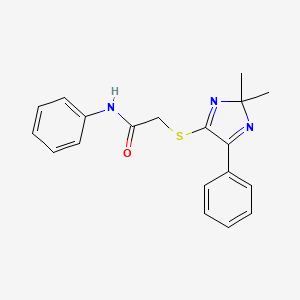 2-(2,2-dimethyl-5-phenylimidazol-4-yl)sulfanyl-N-phenylacetamide