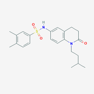 molecular formula C22H28N2O3S B2533286 N-(1-isopentyl-2-oxo-1,2,3,4-tetrahydroquinolin-6-yl)-3,4-dimethylbenzenesulfonamide CAS No. 941912-59-0