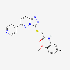 molecular formula C20H18N6O2S B2533290 N-(2-甲氧基-5-甲基苯基)-2-((6-(吡啶-4-基)-[1,2,4]三唑并[4,3-b]哒嗪-3-基)硫代)乙酰胺 CAS No. 894061-87-1