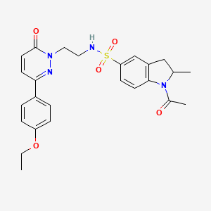 1-acetyl-N-(2-(3-(4-ethoxyphenyl)-6-oxopyridazin-1(6H)-yl)ethyl)-2-methylindoline-5-sulfonamide