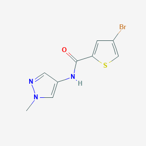 molecular formula C9H8BrN3OS B2533295 4-bromo-N-(1-methyl-1H-pyrazol-4-yl)thiophene-2-carboxamide CAS No. 2169633-18-3