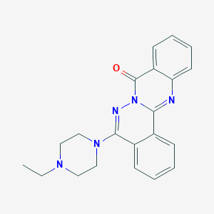 molecular formula C21H21N5O B2533297 5-(4-エチルピペラジン-1-イル)-8H-フタラジノ[1,2-b]キナゾリン-8-オン CAS No. 315682-88-3