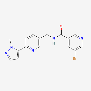 molecular formula C16H14BrN5O B2533301 5-bromo-N-((6-(1-methyl-1H-pyrazol-5-yl)pyridin-3-yl)methyl)nicotinamide CAS No. 2034613-61-9