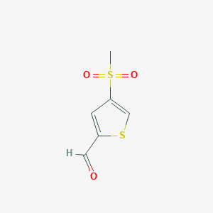 molecular formula C6H6O3S2 B2533302 4-Methylsulfonylthiophene-2-carbaldehyde CAS No. 2247103-55-3