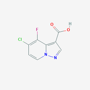 molecular formula C8H4ClFN2O2 B2533303 5-Chloro-4-fluoropyrazolo[1,5-a]pyridine-3-carboxylic acid CAS No. 2225147-11-3