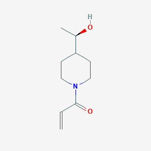 molecular formula C10H17NO2 B2533310 1-[4-[(1R)-1-Hydroxyethyl]piperidin-1-yl]prop-2-en-1-one CAS No. 2136045-76-4