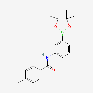4-methyl-N-(3-(4,4,5,5-tetramethyl-1,3,2-dioxaborolan-2-yl)phenyl)benzamide