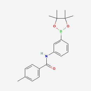 molecular formula C20H24BNO3 B2533320 4-甲基-N-(3-(4,4,5,5-四甲基-1,3,2-二氧杂硼环-2-基)苯基)苯甲酰胺 CAS No. 2246615-20-1