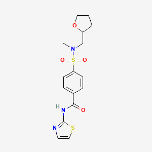 molecular formula C16H19N3O4S2 B2533325 4-{metil[(oxolan-2-il)metil]sulfamoil}-N-(1,3-tiazol-2-il)benzamida CAS No. 868676-70-4