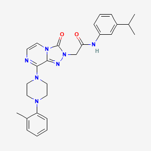 molecular formula C27H31N7O2 B2533328 1-苄基-N-(4-甲氧基苄基)-1H-1,2,3-苯并三唑-5-甲酰胺 CAS No. 1251678-86-0