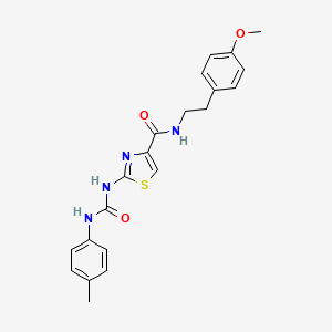 N-(4-methoxyphenethyl)-2-(3-(p-tolyl)ureido)thiazole-4-carboxamide