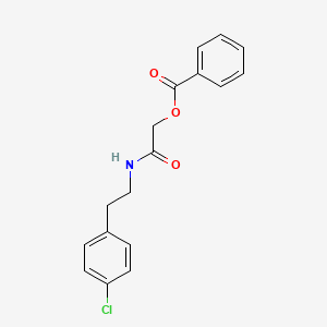 molecular formula C17H16ClNO3 B2533351 [2-[2-(4-Chlorophenyl)ethylamino]-2-oxoethyl] benzoate CAS No. 1002280-01-4