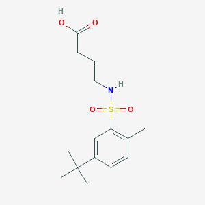 molecular formula C15H23NO4S B2533355 4-(5-Tert-butyl-2-methylbenzenesulfonamido)butanoic acid CAS No. 735297-18-4