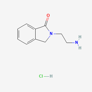 molecular formula C10H13ClN2O B2533356 2-(2-Aminoethyl)isoindolin-1-one hydrochloride CAS No. 1179363-41-7