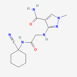 3-({[(1-cyanocyclohexyl)carbamoyl]methyl}amino)-1-methyl-1H-pyrazole-4-carboxamide