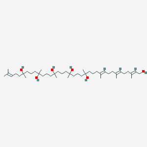 molecular formula C45H84O6 B2533370 3,7,11,15,19,23,27,31,35-nonamethyl-2E,6E,10E,34-hexatriacontatetraene-1,15,19,23,27,31-hexol CAS No. 203061-35-2