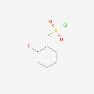 molecular formula C7H12ClFO2S B2533374 (2-Fluorocyclohexyl)methanesulfonyl chloride CAS No. 1781541-49-8